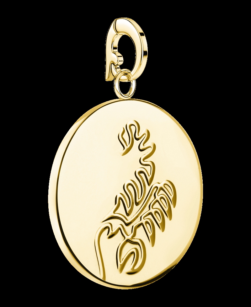 Scorpio Coin Gold Zodiac Rosefield Pendant