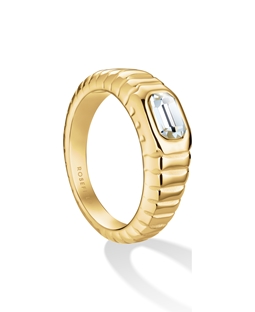 Rosefield Octagon Ridged Ring JROR52G-J1141