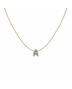Rosefield Pave Letter A Necklace JNMAG-J1073
