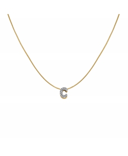 Rosefield Pave Letter C Necklace JNMCG-J1075
