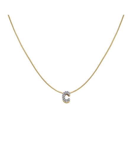 Rosefield Pave Letter C Necklace JNMCG-J1075