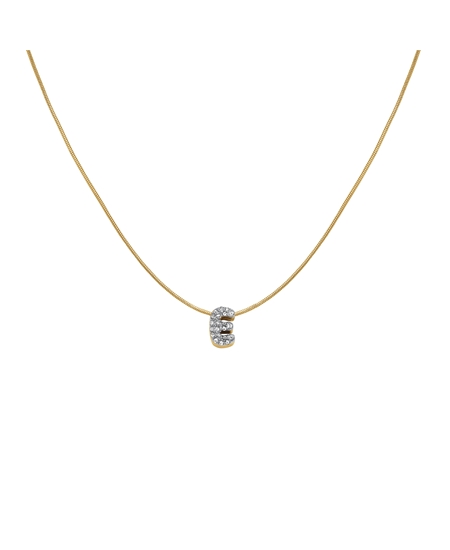 Rosefield Pave Letter E Necklace JNMEG-J1077