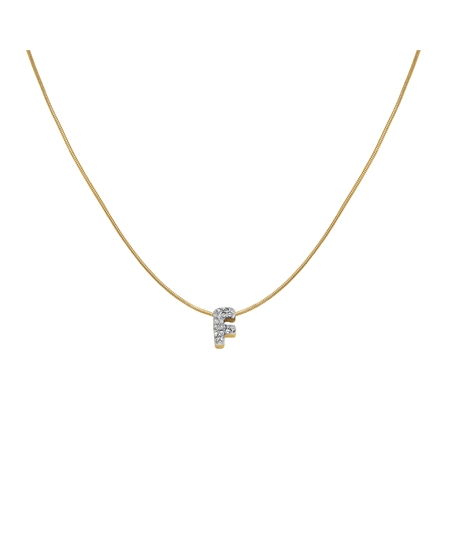 Rosefield Pave Letter F Necklace JNMFG-J1078