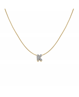 Rosefield Pave Letter K Necklace JNMKG-J1083