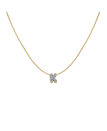 Rosefield Pave Letter K Necklace JNMKG-J1083