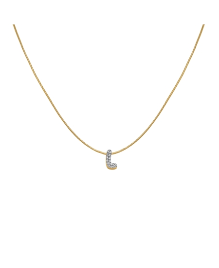 Rosefield Pave Letter L Necklace JNMLG-J1084