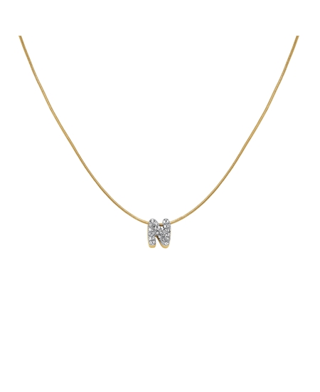Rosefield Pave Letter N Necklace JNMNG-J1086