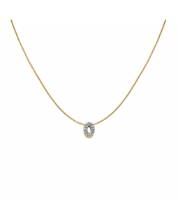 Rosefield Pave Letter O Necklace JNMOG-J1087