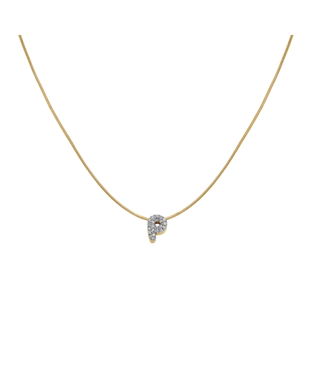 Rosefield Pave Letter P Necklace JNMPG-J1088