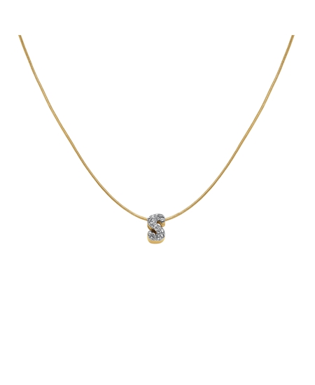 Rosefield Pave Letter S Necklace JNMSG-J1091