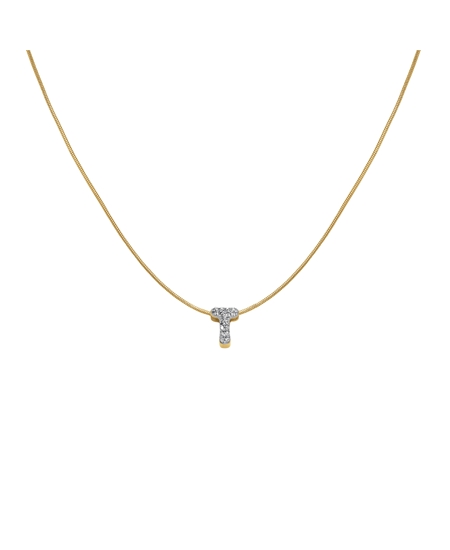 Rosefield Pave Letter T Necklace JNMTG-J1092