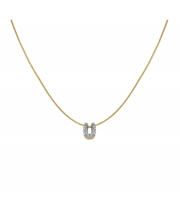 Rosefield Pave Letter U Necklace JNMUG-J1093