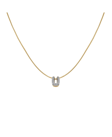 Rosefield Pave Letter U Necklace JNMUG-J1093