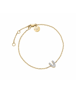 Rosefield Pave Letter V Bracelet JBMVG-J1122