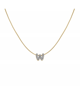 Rosefield Pave Letter W Necklace JNMWG-J1095