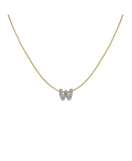 Rosefield Pave Letter W Necklace JNMWG-J1095