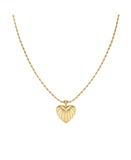 Rosefield Ridged Heart Necklace JNHPG-J1007