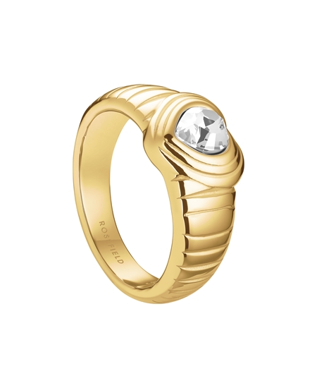 Rosefield Ridged Heart Ring JRWH56G-J996
