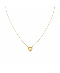 Rosefield Ridged Puffy Heart Necklace JNPHG-J1008